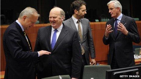 European finance ministers in Brussels