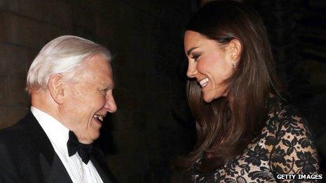 Sir David Attenborough and the Duchess of Cambridge
