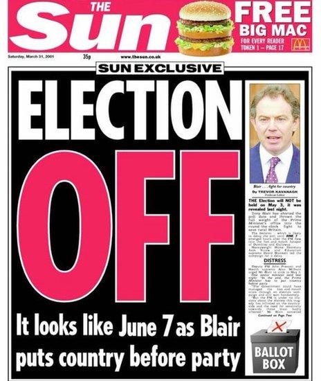 The Sun front page