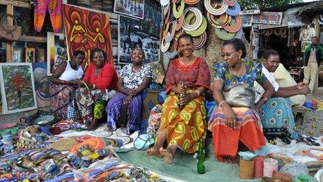 Souvenir sellers, Tanzania