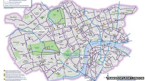 Proposed cycle routes