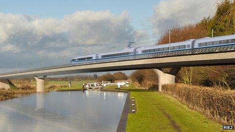 Image of proposed HS2 project