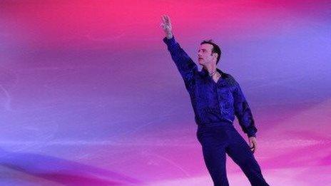 Brian Boitano skates at a show in East Rutherford, New Jersey, on December 11, 2013.