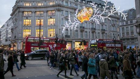 Shoppers on Oxford Street