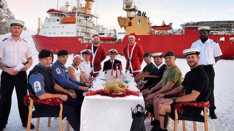 HMS Protector crew