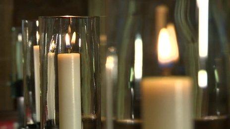 Candles in a church