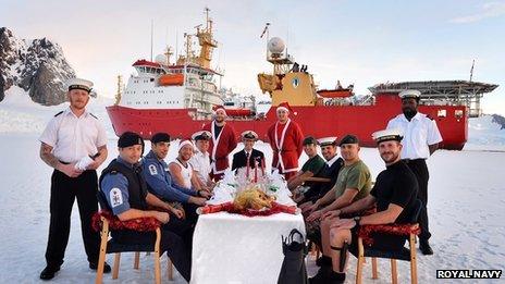 HMS Protector crew