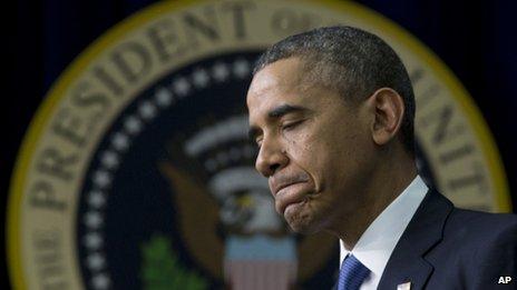 President Barack Obama appeared at the White House in Washington, DC on 4 December 2013