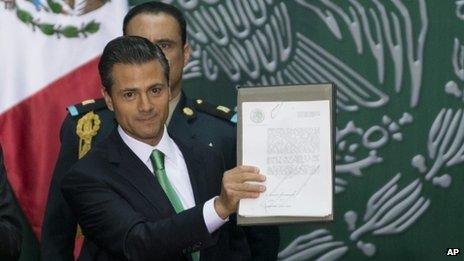 Pena Nieto signs energy law