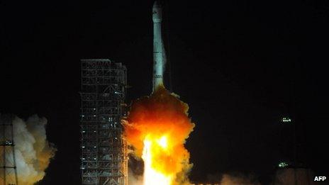 Rocket blasts off from Xichang launch centre in Sichuan province. 20 Dec 2013