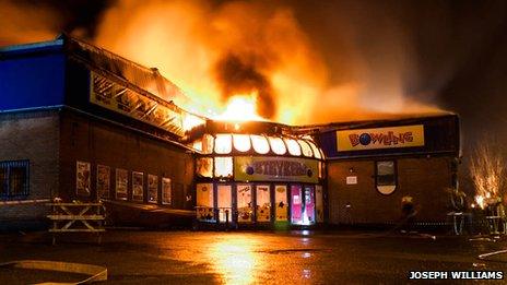 Fire at Strykers bowling alley in Wolverhampton