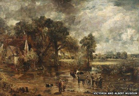 Full-scale study for The Hay Wain by John Constable, circa 1821