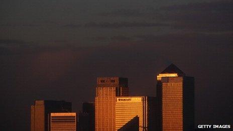 Canary wharf skyline