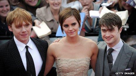 Rupert Grint, Emma Watson and Daniel Radcliffe