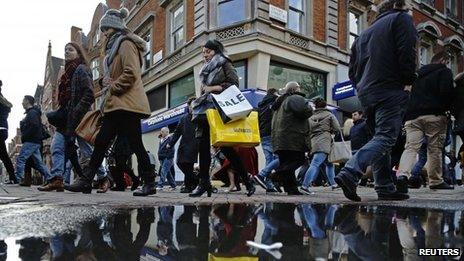 Shoppers on Oxford Street