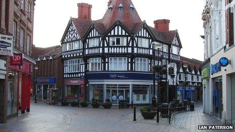 Wrexham town centre