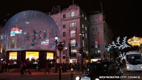 Eros in the 'snow globe'