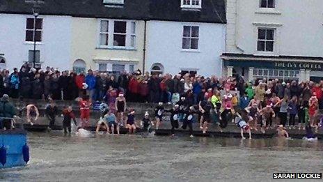 Weymouth and Portland Lions Club Christmas Day swim