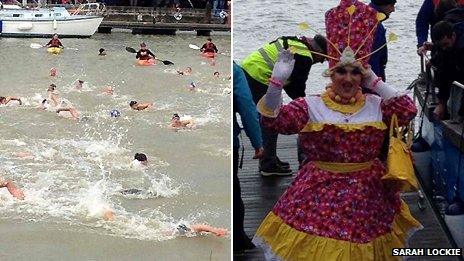 Weymouth and Portland Lions Club Christmas Day swim