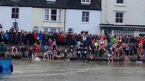 Weymouth and Portland Lions Club Christmas Day swim