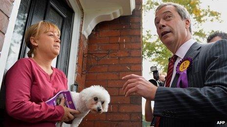 Nigel Farage meets voter