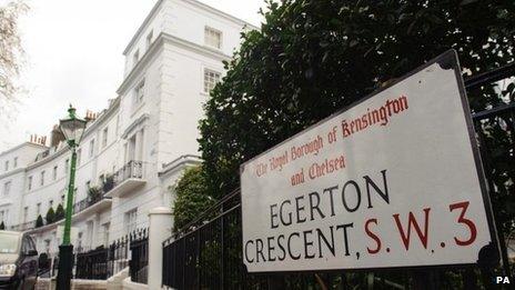 Egerton Crescent, in Kensington, London