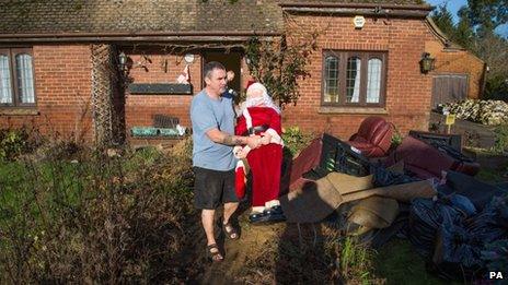 Flooded house in Yalding