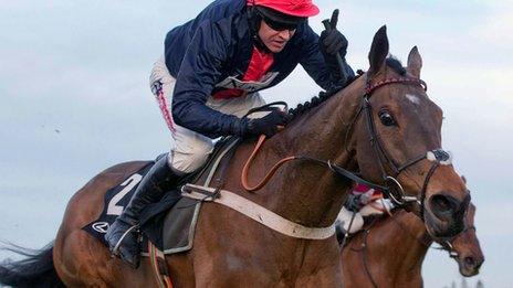 Barry Geraghty guided Bobs Worth to victory in the Lexus Chase