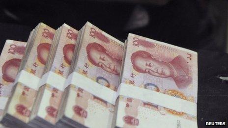 File photo: Chinese banknotes