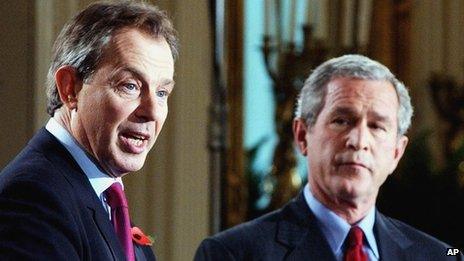 Tony Blair and George W. Bush in 2004