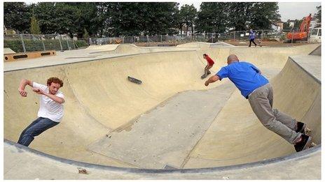 Skate park at The Level