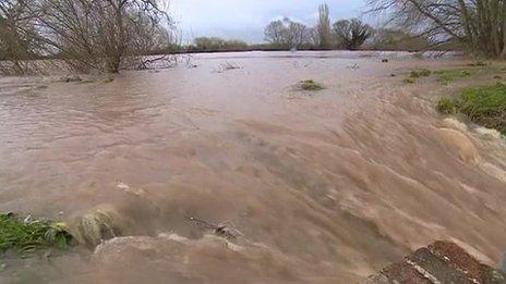 River Severn on Friday morning just after 09:45 GMT