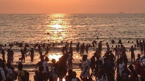 Sunset on the beach