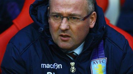 Aston Villa manager Paul Lambert