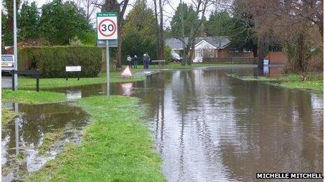 Flooding affected the Hightown area of Ringwood in the New Forest