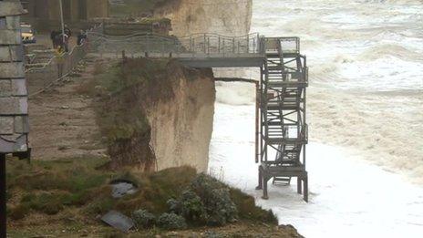 Site of cliff fall at Birling Gap