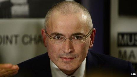 Former Russian oil tycoon and Kremlin critic Mikhail Khodorkovsky