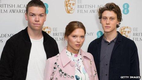 Will Poulter, Lea Seydoux and George MacKay at the Bafta Rising Star nominations launch