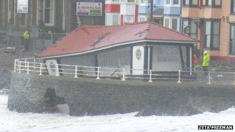 Seafront shelter in Aberystwyth