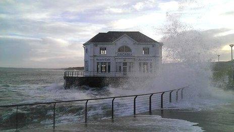 Portrush shoreline on Monday morning