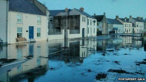 Flooding in Portaferry, County Down