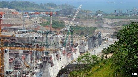 Panama Canal expansion work