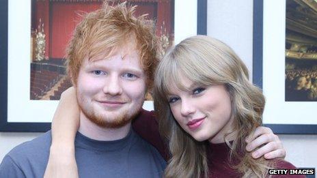 Ed Sheeran and Taylor Swift