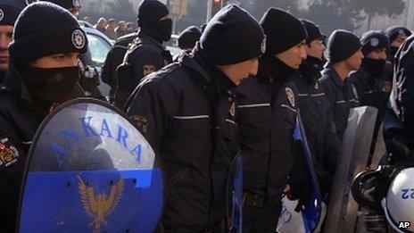 Turkish riot police in Ankara (file photo)