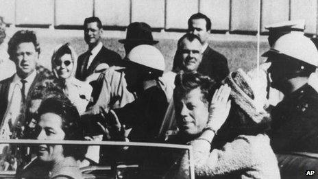 John Kennedy shortly before he was shot