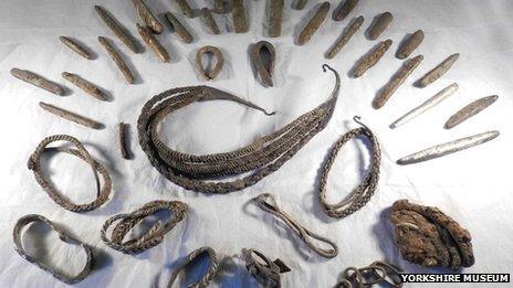 Bedale Viking hoard. Picture Yorkshire Museum