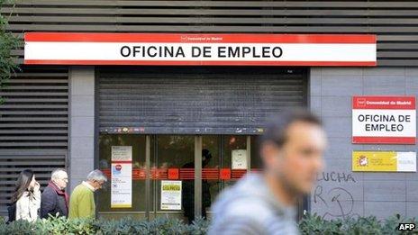 Government employment office in Madrid