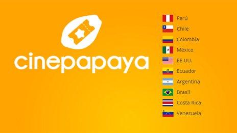 Cinepapaya's website homepage