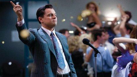 Leonardo DiCaprio in Martin Scorsese's The Wolf of Wall Street