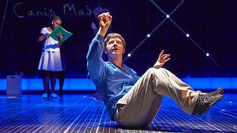 Rakie Ayola and Mike Noble in a scene from The Curious Incident of the Dog in the Night-Time